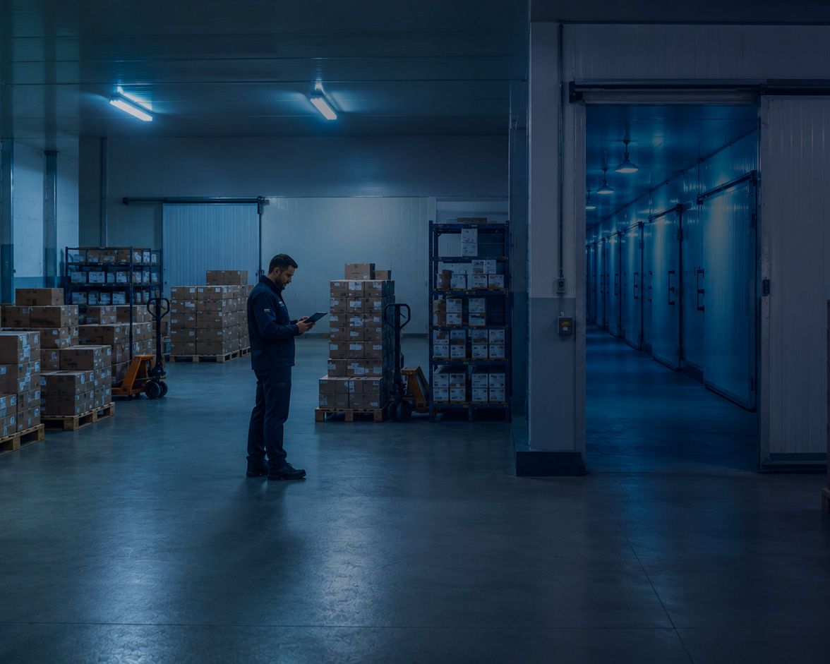Visão conceitual da precisão e organização na armazenagem B2B